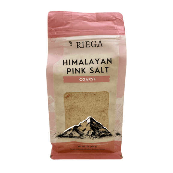 Riega Himalayan Pink Salt 1 lb Bag - Kosher, Mineral-Rich, Allergen-Free