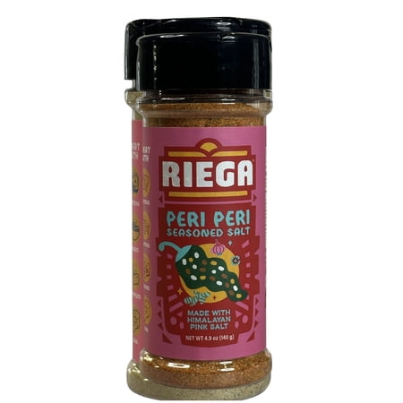 Riega Peri Peri Himalayan Pink Seasoned Salt Shaker, 4.9 oz, No Artificial Ingredients, Vegan