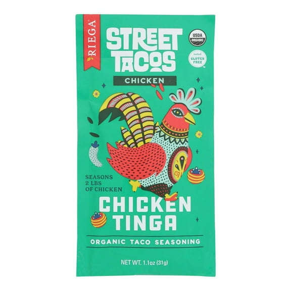 Riega Seasoning Taco Chicken Tinga 1.1 oz (Pack Of 32)