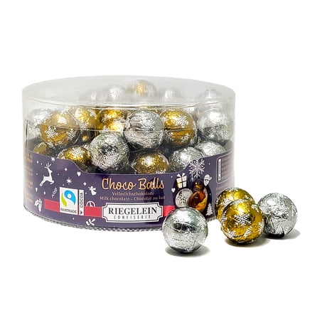 Riegelein Solid Milk Choco Balls Chocolate Foiled 30% Cocoa Fairtrade 16.93 oz.(480 g.)