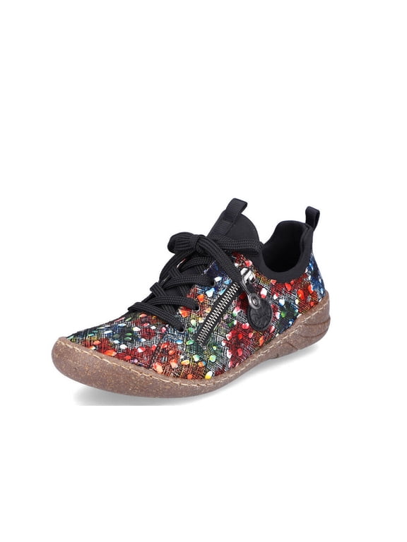Women's 54573-90 Lace-Up Side-Zip Sneakers, Multi, Size EU 42