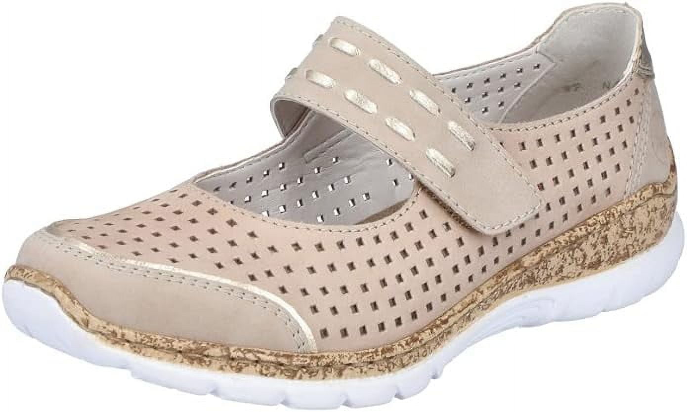 Rieker Women's Loafers - Comfort Slip-On With Animal Print, MemoSoft Insole