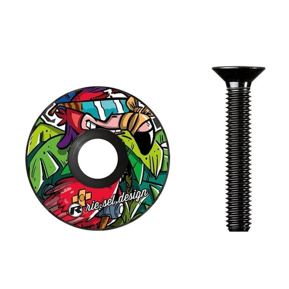 Riesel Design Stem Cap - 1 1/8" Carbon Fiber Stem Top Cap - Lightweight, UV-Resistant
