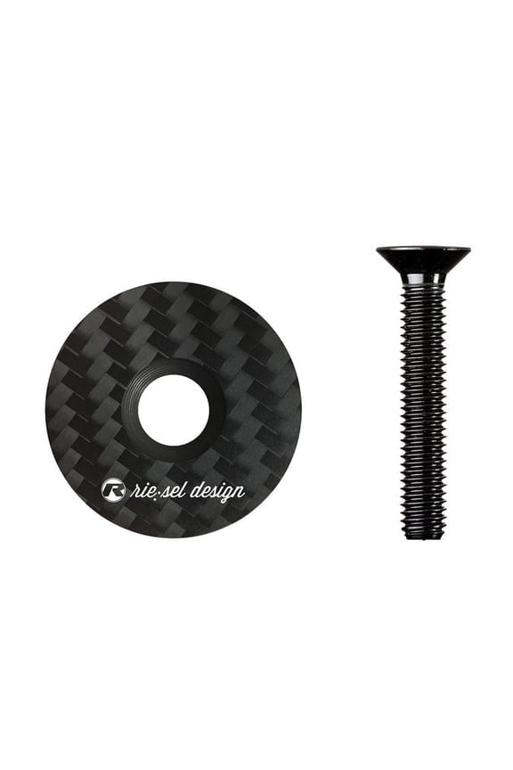 Stem Cap - 1 1/8" Carbon Fiber Stem Top Cap - Lightweight, UV-Resistant