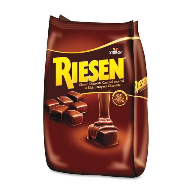 Riesen Caramel Confection Covered in Rich European Chocolate, 30 Oz. (Pack of 32)