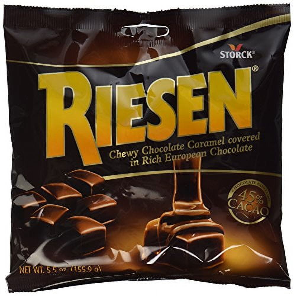 Riesen Chewy Caramel Candy Covered in Rich European Chocolate, 5.5 oz ...