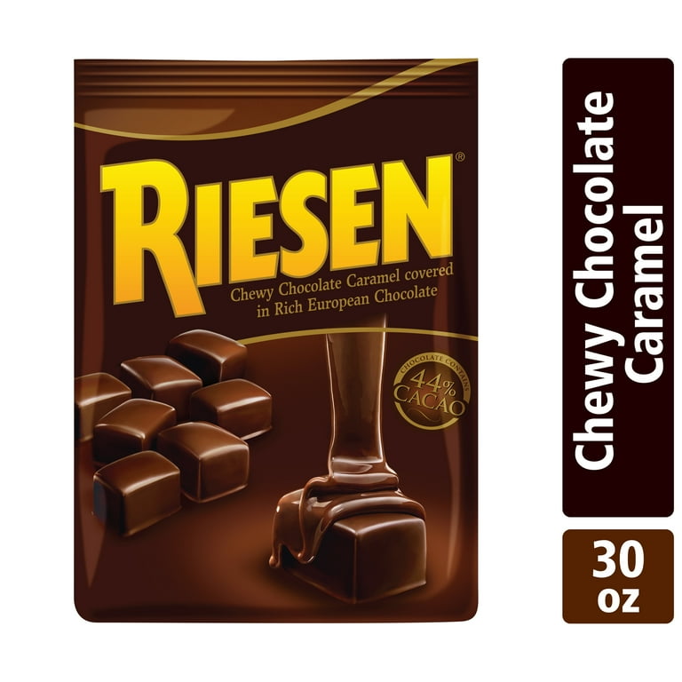 Riesen Dark Chocolate Covered Chewy Caramel Candy 30 oz. 96 Piece