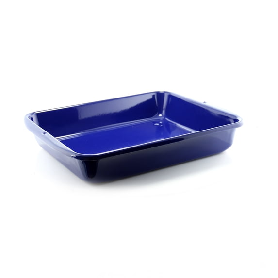 Riess @ Chantal 16.5" x 13" x 2.75" Enameled Rectangular High-Sided Oven Dish Bakeware - Cobalt Blue