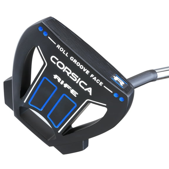 Rife Golf Corsica Putter Standard Length 35 inches Mallet Style Tall Ladies Men's Standard Golf Club with Roll Groove Technology Alignment ands RG 2.0 10 inch Ultra Soft Putter Grip
