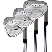 Rife Golf RX7 Iron Wedge Set 52  Gap Wedge GW, 56  Sand Wedge SW, 60  Lob Wedge LW Men's Standard Length Right Handed Steel Shaft Wedge Flex