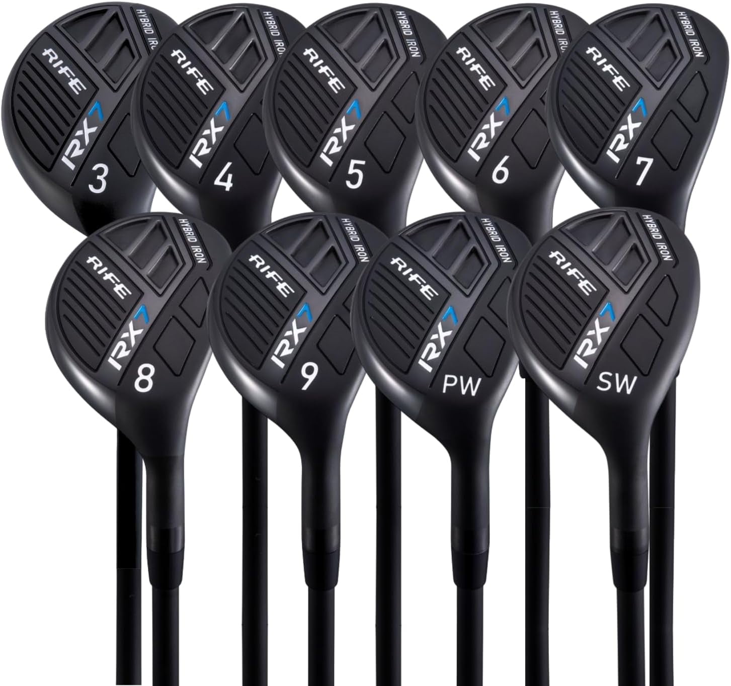 Rife Golf RX7 Regular Men's Standard Graphite Hybrid Iron Set 3SW