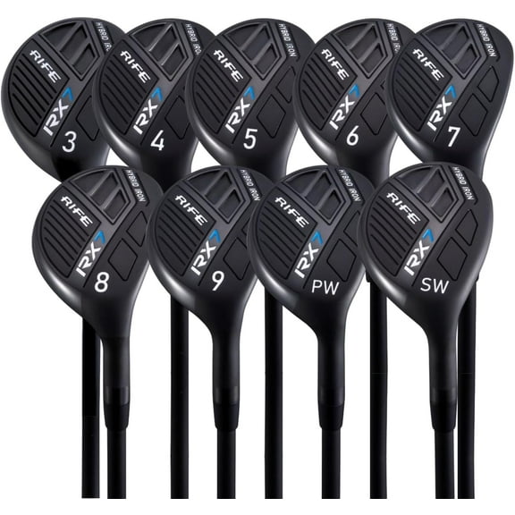 Rife Golf RX7 Senior Men's Standard Graphite Hybrid Iron Set #3-SW