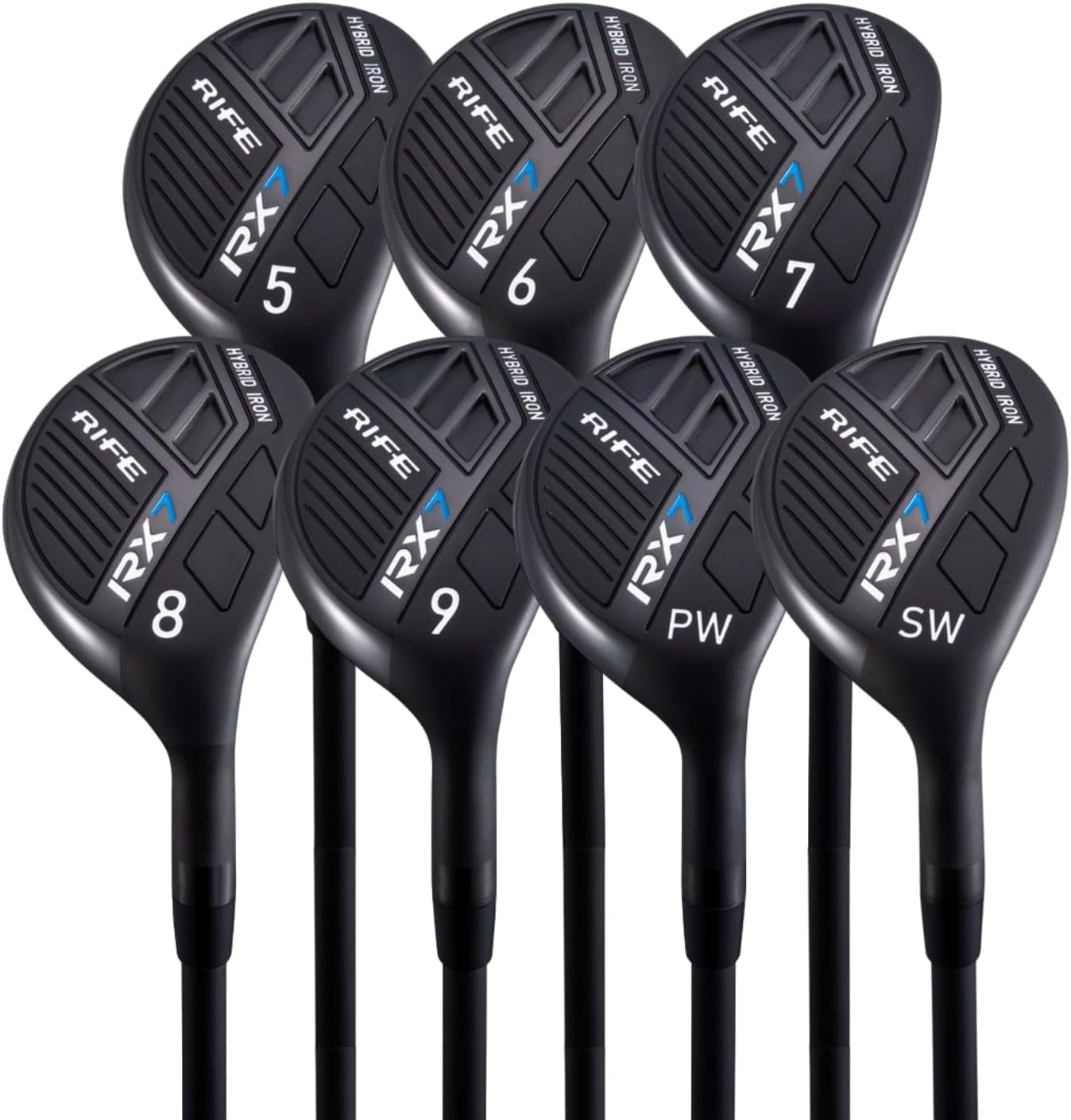 Rife Golf RX7 Senior Men's Standard Graphite Hybrid Iron Set #5-SW ...