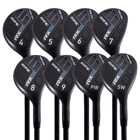 Rife Golf RX7 Tall Men's Right Handed XL Length Plus 1 Inch Over Standard Regular Flex Graphite All True Utility Hybrid Irons Set 4 5 6 7 8 9 PW SW Ultra Forgiving Golf Clubs