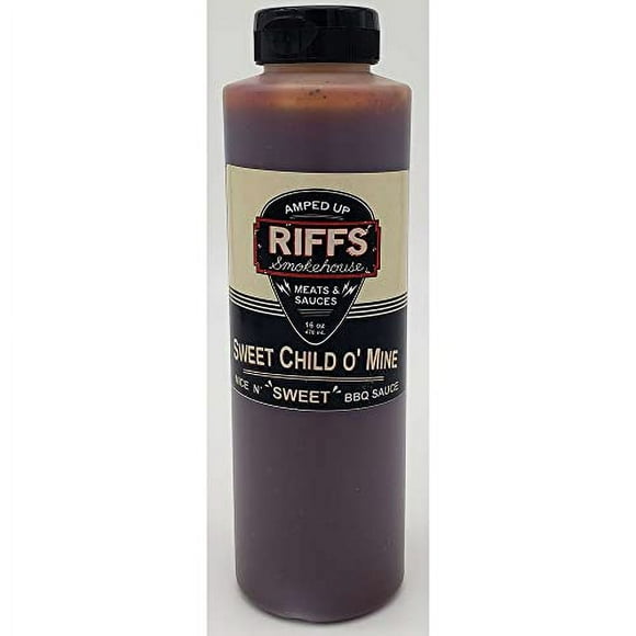 Riffs Smokehouse Sweet Child O Mine Blue BBQ Sauce, 16 Ounce -- 9 per case