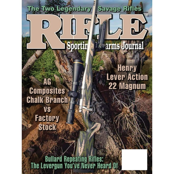 Rifle May 2024 - AG Composites Chalk Branch vs Factory Stock, Henry Lever Action 22 Magum, Bullard Repeating Rifle, Notes On Scope Attachments, Barrels, Optics, Modern Hunting Rifles, Wars More!