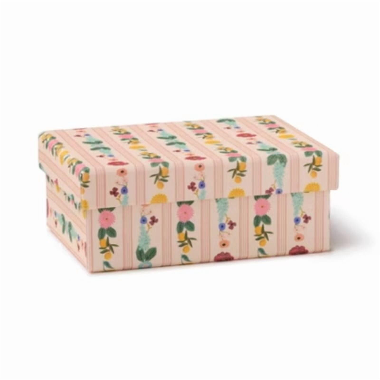Rifle Paper Co. Floral Stripe Fabric Storage Box - Walmart.com