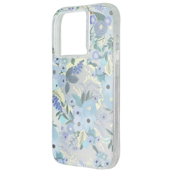 Rifle Paper Co. Hard Case for MagSafe for iPhone 15 Pro - Garden Party Blue