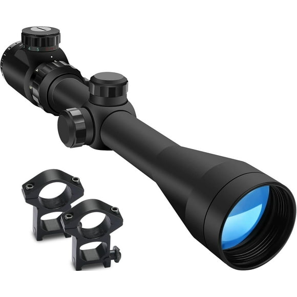 Rifle Scope 3-9x40 , Red & Green Illuminated Optical Scope with 20mm Free Mounts