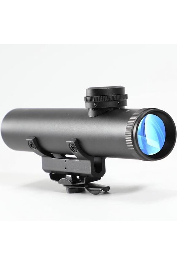 Rifle Scope 4x20, Carry Handle Rifle Scope, Mil Dot Reticle and BDC Turret, Peep Sight Mount, Retro A2 Style