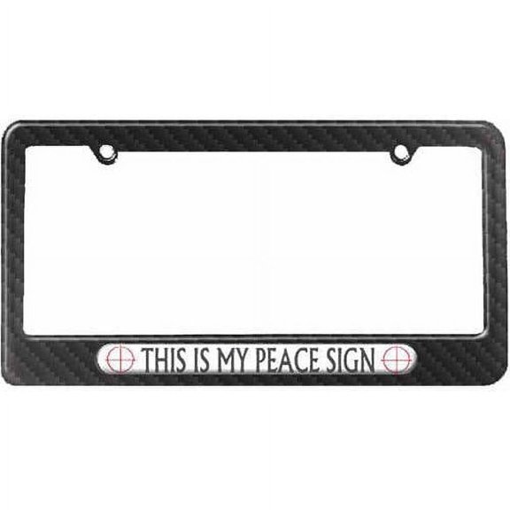 Rifle Sight, This Is My Peace Sign License Plate Tag Frame, Multiple Colors