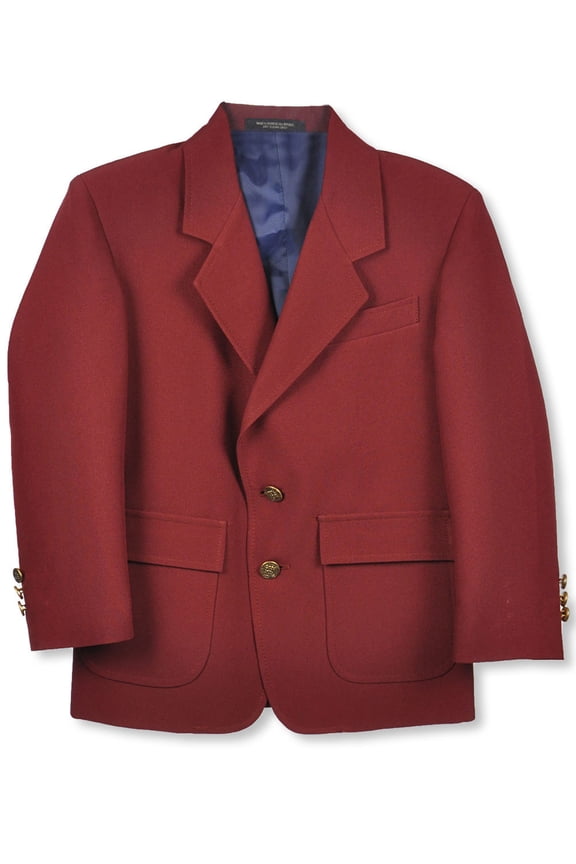 Single-Breasted School Blazer (Adult Sizes) Color: burgundy Size: 46m