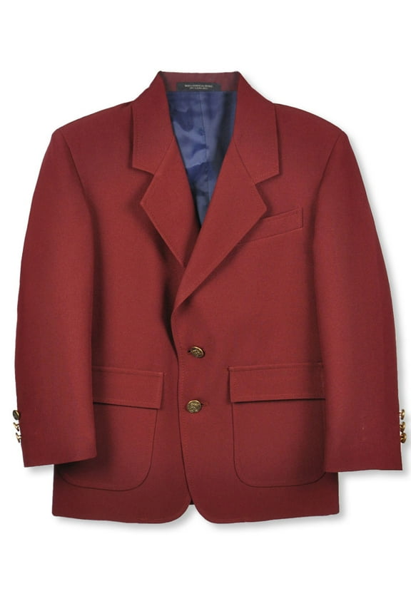 Single-Breasted Unisex School Blazer (Sizes 8 - 20) Color: burgundy Size: 20