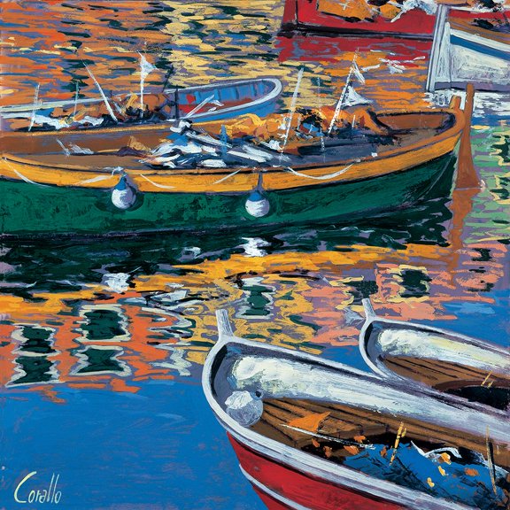 Riflessi nel porto Poster Print - Daniela Corallo (24 x 24)