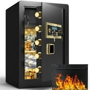 Riflevault 3 Cub Fireproof Safe with LCD Screen and Hidden Password Function, Large Safe with Fireproof Bag