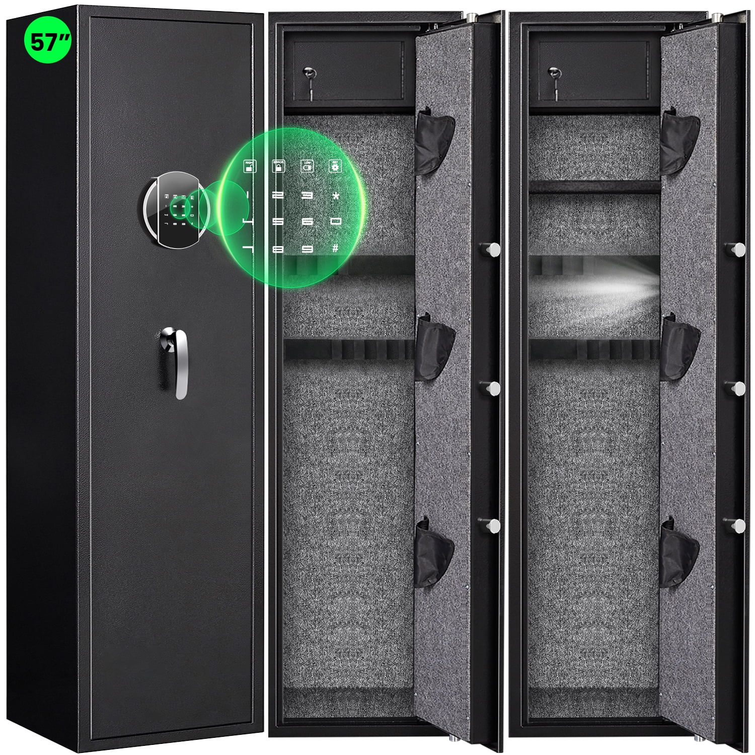Riflevault 57.09" Gun Safe, Quick Access 5 Gun for Guns and