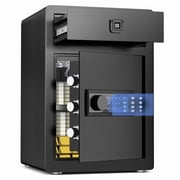 Riflewell 2.5 Cu Ft Fingerprint & Digital Lock Safe Box with Drawer, Door Organizer & Adjustable Shelf, Heavy-Duty Steel for Home Office