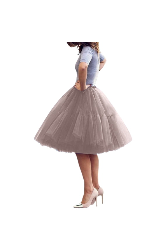 Tutu Dancing Skirt Mesh Pleated Puffy Half Skirt Speed Skirt for Quick Wear Ballet Skirt Women Q One Size