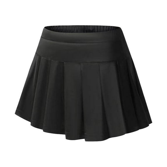 Riforla 2025 New Summer Sports Skirt Women's Quick Drying Tennis Skirt Double Layer Exposure Running Fitness Pants Skirt Skirts for Women Trendy Black XXL