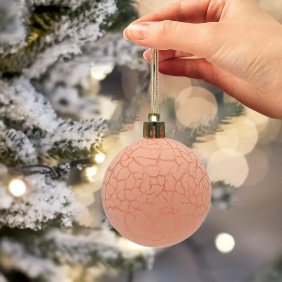 Riforla 6Pcs Christmas Ball Baubles Party Xmas Tree Decorations Hanging Ornament Decor 8cm Christmas Decorations B A