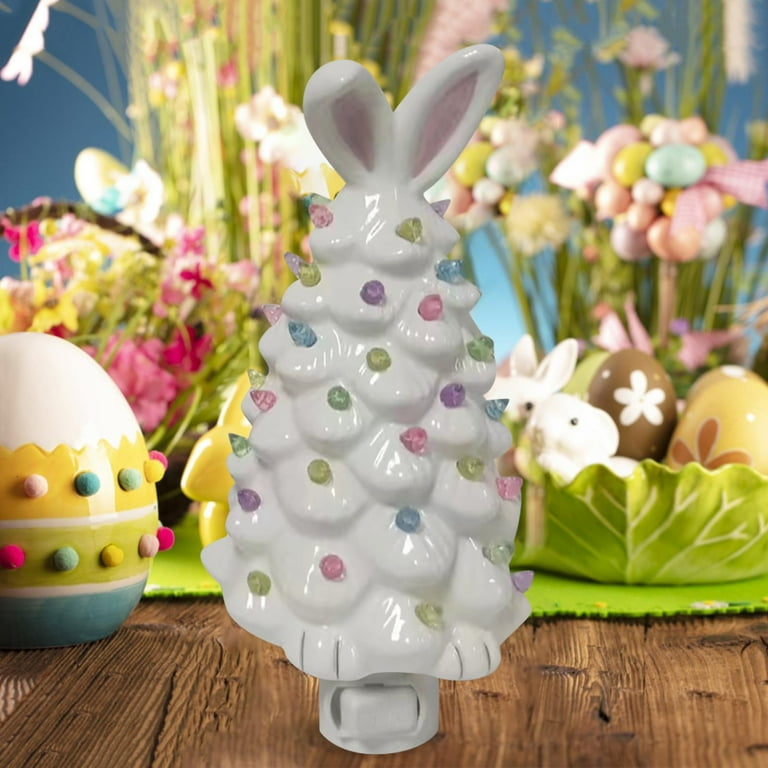 Ceramic bunny night light best sale