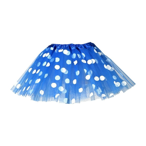 Ediodpoh Carnival Women's Tutu Skirt Adult Style Offset Print Mesh Skirt Three Layer 6 Piece Half Skirt Puffy Skirt Womens Skirts Blue One Size