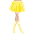 thumbnail image 1 of Riforla Adult Women's Carnival Tutu Skirt Set with Thigh High Socks Dance Performance Festival Womens Skirts Yellow One Size, 1 of 2
