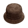thumbnail image 1 of Riforla Autumn Winter Corduroy Fisherman Hat Unisex Street Style Beret Hat Adjustable Bucket Cap Bucket Hats Brown, 1 of 7