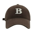 thumbnail image 1 of Riforla B Letter Embroidery Baseball Cap Unisex Korean Fashion and Versatile Cap Hats for Woman Coffee, 1 of 4