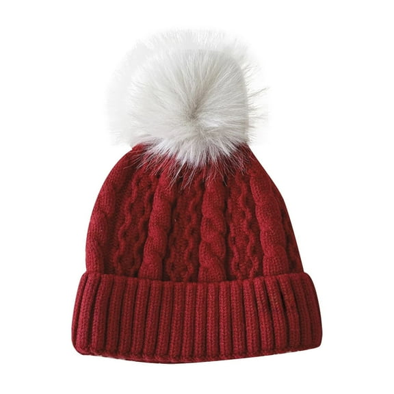 Riforla Baby Hat 2025 Autumn Winter New Knit Hat Baby Hat Ear Protector Hat Features: Bomber Hats Red_005