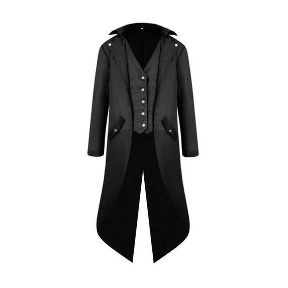 Riforla Big Kids Boys Regency Tailcoat Boys Jacket Frock Coat Black S