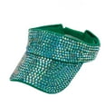 thumbnail image 1 of Riforla Bling Rhinestones Sport Hats Adjustable Summer Cap Visor Caps Unisex Golf Hat Green, 1 of 6