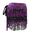 thumbnail image 1 of Ediodpoh Carnival Sequin Skirt for Women Boho Fringe Tassel Belly Dance Scarf Rave Party Skirts Belts for Women and Girls Womens Skirts Light Purple One Size, 1 of 2