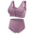 thumbnail image 1 of Riforla Bra and Panty Sets for Women Front Button Shaping Cup Shoulder Strap No Underwire Bra Plus Size Sexy Underwear Set Bras for Women 40, 1 of 8