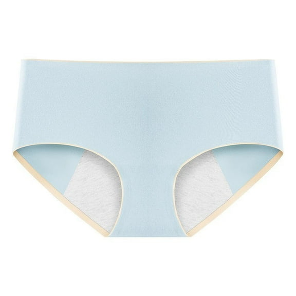 Riforla Briefs for Women Women's Mid Waist Underwear Women's Non File Women's Underwear Large Size Pure Underwear Women Panties Blue L