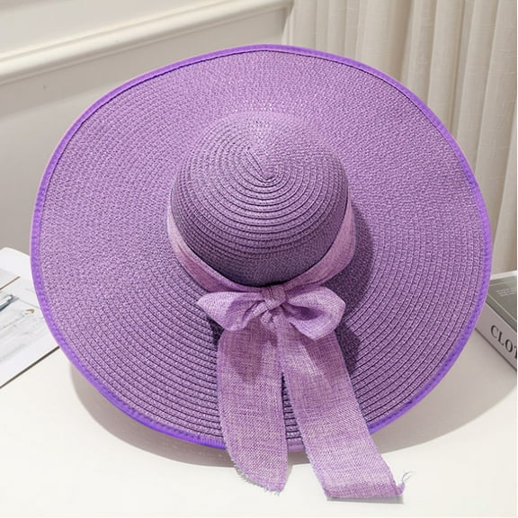 Riforla Cap Wide Women’s Hat Sun Eaves Beach Hat Fisherman Sun Breathable Baseball Caps Summer Hats Purple_001
