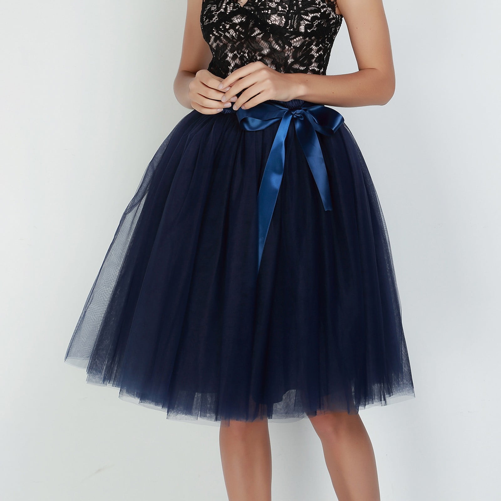 Riforla Carnevale New Women Tulle Skirts Knee Length Long Adult Tutu  Layered Short Prom Party Midi Skirt Skirts for Women Purple One Size -  Walmart.com