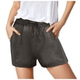 thumbnail image 1 of Riforla Casual Shorts Women's Summer High Waisted Lace up Baggy Wide Leg Pants Shorts for Women Grey XXL, 1 of 4
