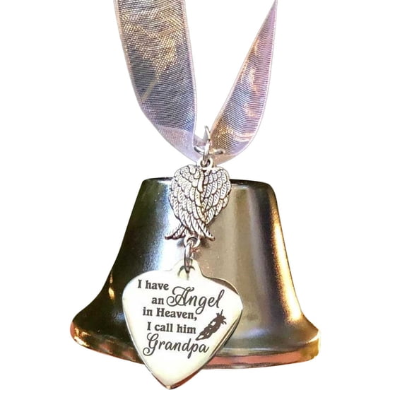 Riforla Christmas Memorial Ornaments Angel Wing Bell Christmas Decoratio Family Commemorative Hanging Decorations Christmas Decoration Christmas Decor A_005