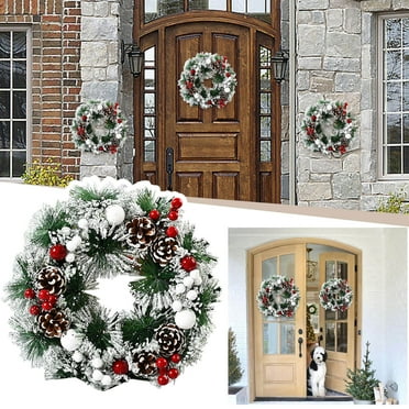 Christmas Wreath Berry Wreath Handmade Flower Front Door Antique Wreath